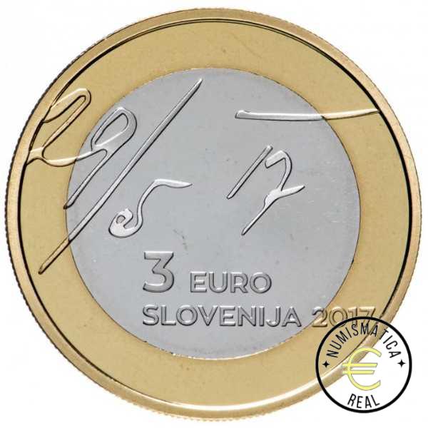 ESLOVENIA 2017 3 EUROS CONMEMORATIVA UNC "100º ANV. DECLARACION DE MAYO" S/C. - Imagen 2