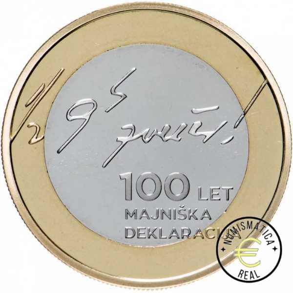ESLOVENIA 2017 3 EUROS CONMEMORATIVA UNC "100º ANV. DECLARACION DE MAYO" S/C.