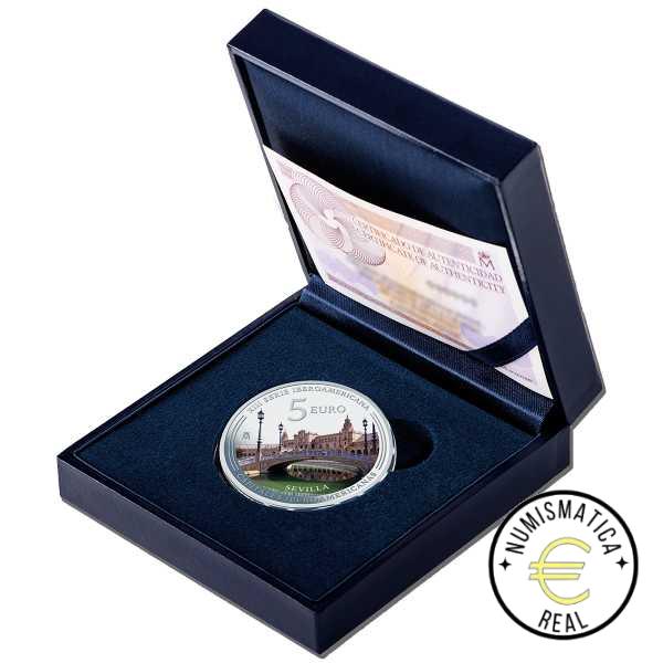 ESPAÑA 2024 5 EUROS PROOF – 4 REALES - SEVILLA “XIII SERIE IBEROAMERICANA” BE – PP.