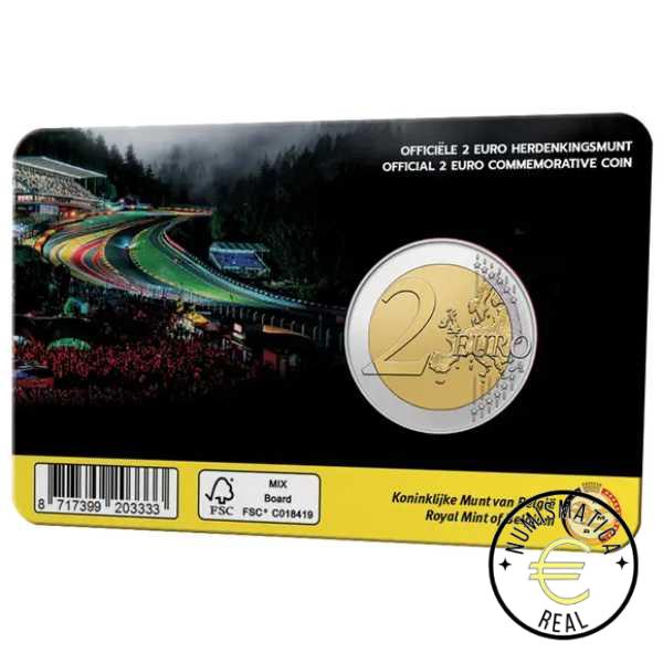BELGICA 2025 2 EUROS CONMEMORATIVA BU - CIRCUITO DE SPA FRANCORCHAMPS - EN COINCARD - BNC. - Imagen 6