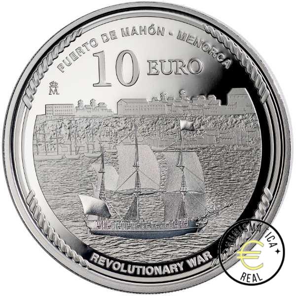 ESPAÑA 2025 10 EUROS PROOF – 8 REALES “250 ANIV. INDEPENDENCIA DE LOS EE. UU. - JORDI FARRAGUT” BE – PP.