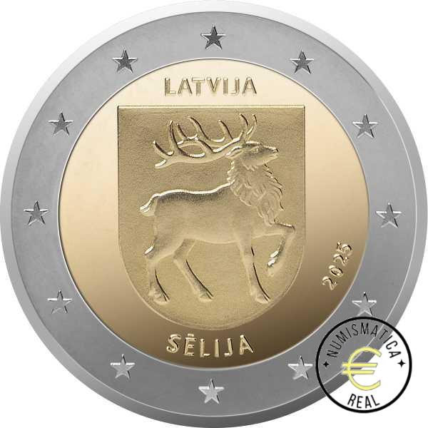 LETONIA 2025 2 EUROS CONMEMORATIVA UNC "REGION DE SELIJA" - S/C.