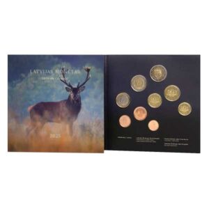 LETONIA 2025 9 VALORES, 8 DE LA SERIE + 1 CONMEMORATIVAS 2 EUROS "REGION DE SELIJA" CARTERA BU - EUROSET.