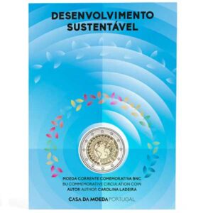 PORTUGAL 2025 2 EUROS CONMEMORATIVA BNC - DESARROLLO SOSTENIBLE - EN COINCARD OFICIAL (CARTERA) - BU.