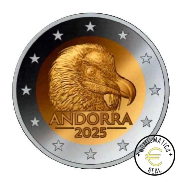 ANDORRA 2025 2 EUROS CONMEMORATIVA BU - EL QUEBRANTAHUESOS - EN COINCARD - BU. - Imagen 3