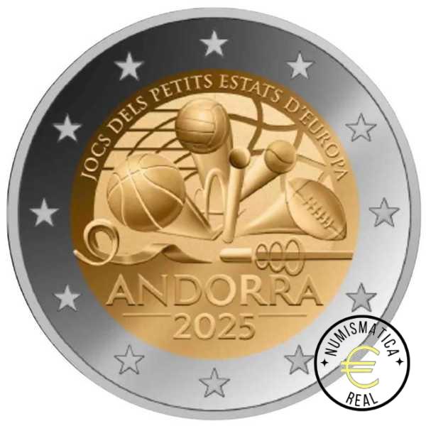 ANDORRA 2025 2 EUROS CONMEMORATIVA BU - JUEGOS DE LOS PEQUEÑOS ESTADOS DE EUROPA - EN COINCARD - BU. - Imagen 3