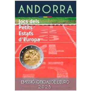 ANDORRA 2025 2 EUROS CONMEMORATIVA BU - JUEGOS DE LOS PEQUEÑOS ESTADOS DE EUROPA - EN COINCARD - BU.