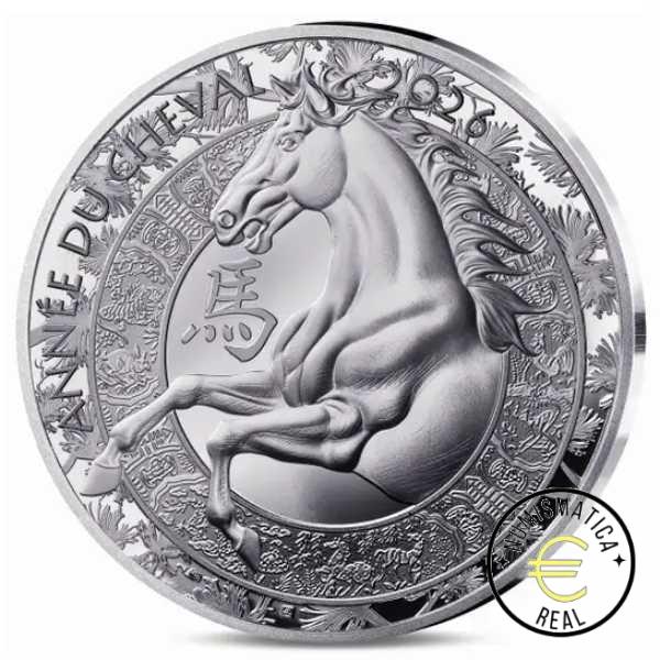 FRANCIA 2025 10 EUROS PROOF - MONEDA DE PLATA CALENDARIO CHINO "AÑO DEL CABALLO" BE - PP. - Imagen 2