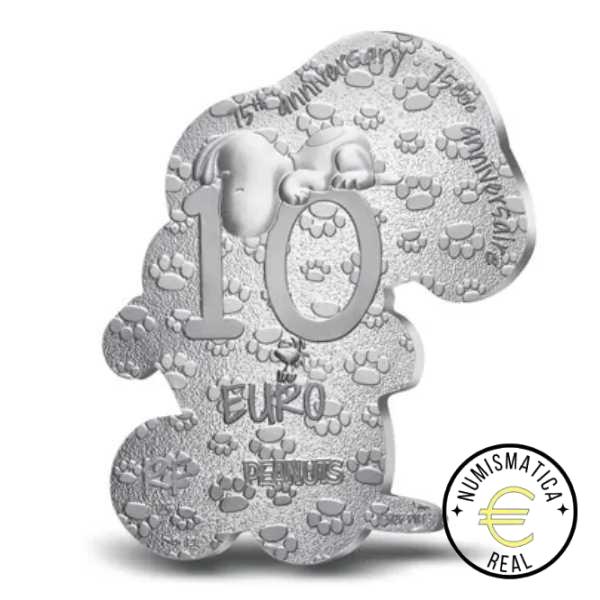 FRANCIA 2025 10 EUROS PROOF - MONEDA DE PLATA 75 ANIV. SNOOPY "CORAZON" BE - PP. - Imagen 2