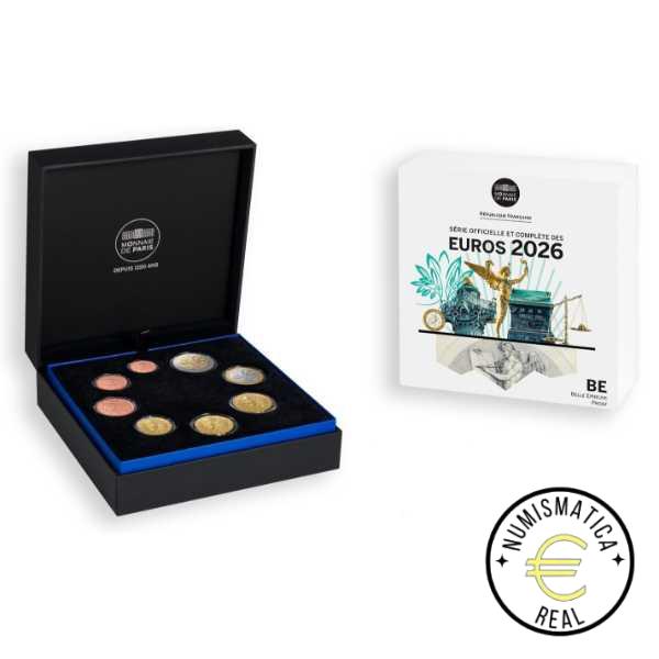 FRANCIA 2026 CARTERA 8 VALORES CALIDAD PROOF - DE 1CENT A 2 EUROS - EN CARTERA OFICIAL - EUROSET BE PP.