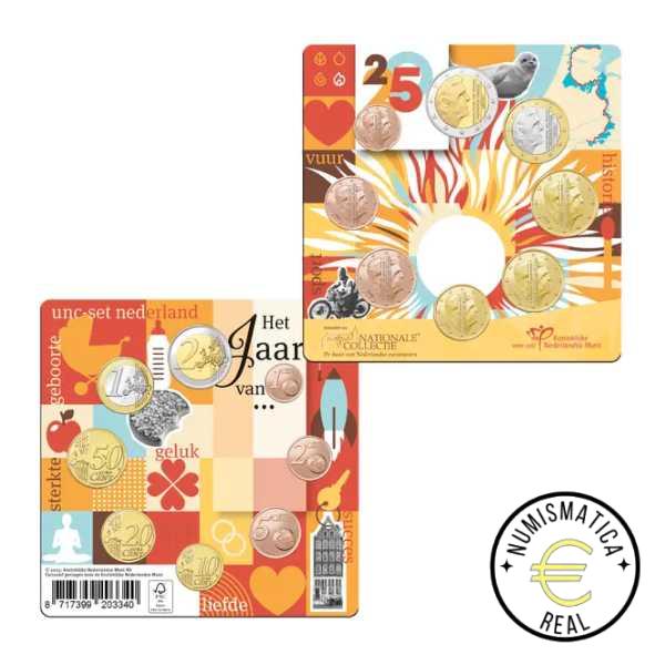 HOLANDA 2025 CARTERA 8 VALORES KMS CALIDAD BU - DE 1 CENT A 2 EUROS - EN CARTERA OFICIAL PAISES BAJOS - EUROSET. - Imagen 3
