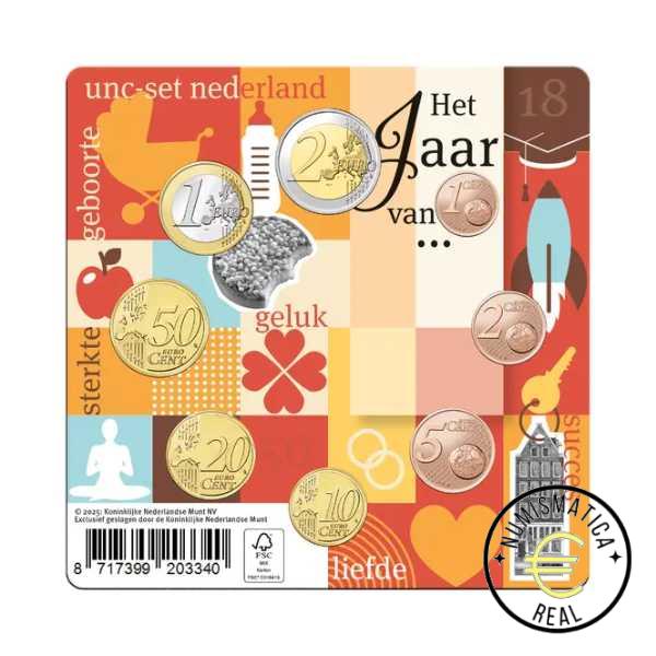 HOLANDA 2025 CARTERA 8 VALORES KMS CALIDAD BU - DE 1 CENT A 2 EUROS - EN CARTERA OFICIAL PAISES BAJOS - EUROSET. - Imagen 2