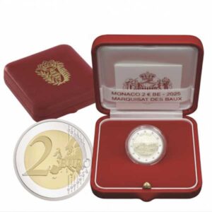 RESERVA: MONACO 2025 2 EUROS CONMEMORATIVA PROOF - "MARQUESADO DE BAUX DE PROVENCE" - EN ESTUCHE OFICIAL BE. PP