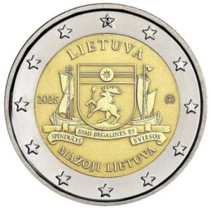LITUANIA 2025 2 EUROS CONMEMORATIVA UNC "REGIONES ETNOGRAFICAS LITUANAS - MINOR" S/C.
