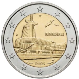 ALEMNIA 2026 2 EUROS CONMEMORATIVA UNC "CASA DEL CLIMA BREMERHAVEN - BREMEN" S/C.