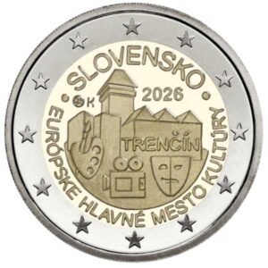 ESLOVAQUIA 2026 2 EUROS CONMEMORATIVA UNC "TRENCÍN - CAPITAL EUROPEA DE LA CULTURA 2026" S/C.