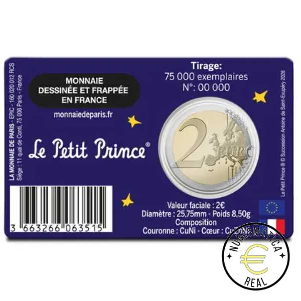 FRANCIA 2026 2 EUROS CONMEMORATIVA UNC – EL PRINCIPITO – (EN COINCARD) BU 4 VERSIONES DIFERENTES. – S/C. - Imagen 7