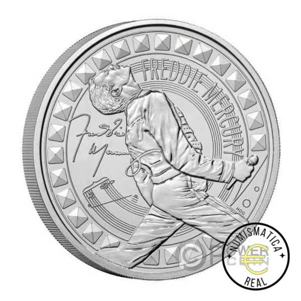 INGLATERRA 2025 5 LIBRAS CONMEMORATIVA UNC "FREDDIE MERCURY - LEYENDAS DE LA MUSICA EN UK" S/C. - Imagen 2