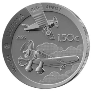 LITUANIA 2025 1,5 EUROS CONMEMORATIVA UNC "AVIONES ANBO" S/C.