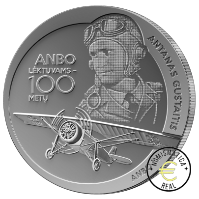 LITUANIA 2025 1,5 EUROS CONMEMORATIVA UNC "AVIONES ANBO" S/C. - Imagen 2