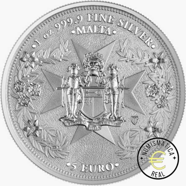 MALTA 2025 5 EUROS - ONZA DE PLATA, MONEDA "AGUILA REAL" BU. - Imagen 2