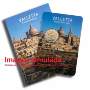 PREVENTA - MALTA 2026 2 EUROS CONMEMORATIVA UNC – CIUDAD DE LA VALLETTA EN COINCARD OFICIAL (CARTERA) – BU.