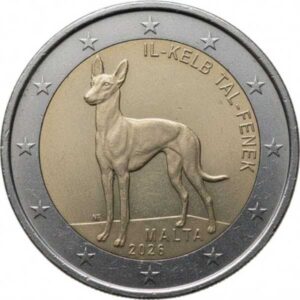 PREVENTA - MALTA 2026 2 EUROS CONMEMORATIVA UNC - SABUESO FARAON MALTES - S/C.