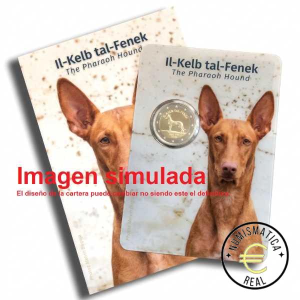 MALTA 2026 2 EUROS CONMEMORATIVA UNC - SABUESO FARAON MALTES EN COINCARD OFICIAL (CARTERA) - BU.