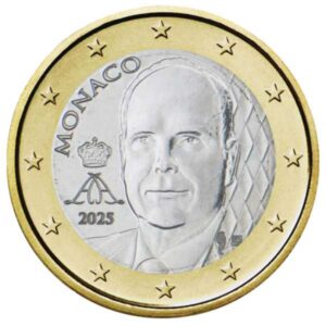 MONACO 2025 1 EUROS COMUN UNC - PRINCIPE ALBERTO II - S/C.
