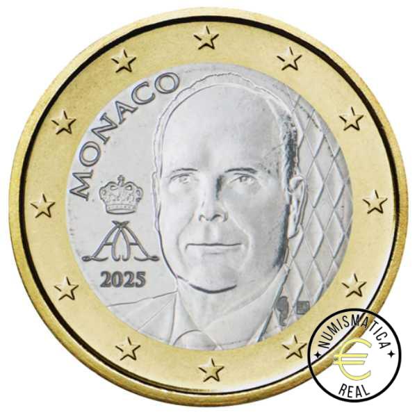 MONACO 2025 1 EUROS COMUN UNC - PRINCIPE ALBERTO II - S/C.