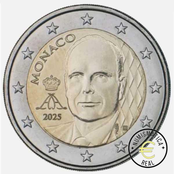 MONACO 2025 2 EUROS COMUN UNC - PRINCIPE ALBERTO II - S/C.