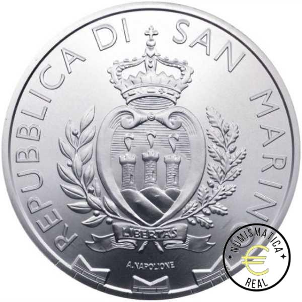 SAN MARINO 2026 5 EUROS - ONZA PLATA MONEDA "FALCO PELLEGRINO" BU. - Imagen 2
