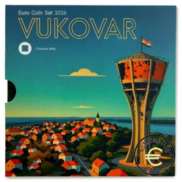 CROACIA 2026 CARTERA 8 VALORES KMS CALIDAD BU - DE 1 CENT A 2 EUROS - EN CARTERA OFICIAL - EUROSET.