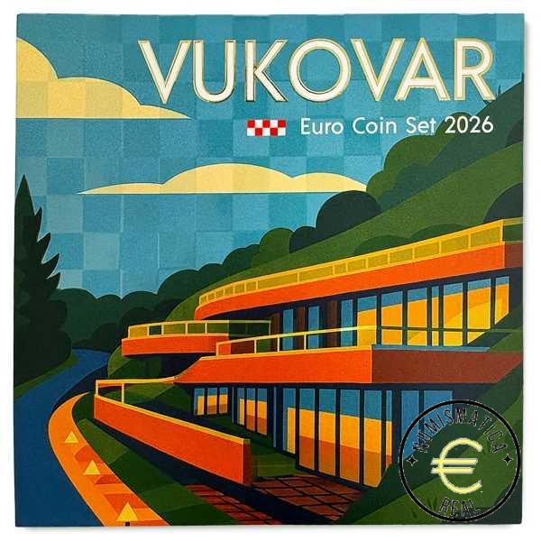 CROACIA 2026 CARTERA 8 VALORES KMS CALIDAD BU - DE 1 CENT A 2 EUROS - EN CARTERA OFICIAL - EUROSET. - Imagen 3