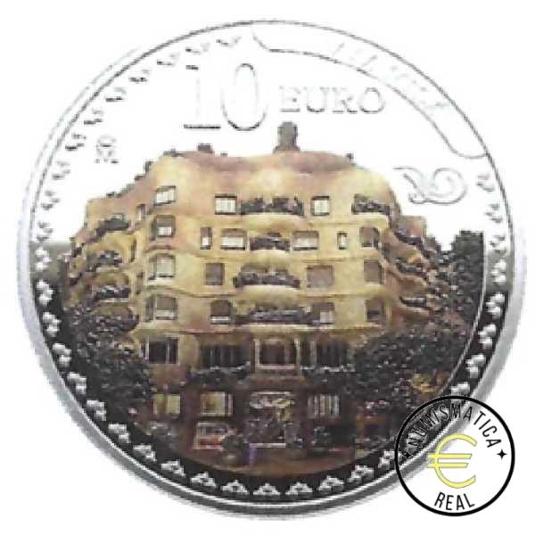 PREVENTA - ESPAÑA 2026 10 EUROS PROOF – 8 REALES “100 ANIV. DE ANTONIO GAUDI - CASA MILA” BE – PP.