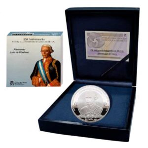 ESPAÑA 2026 10 EUROS PROOF – 8 REALES “250 ANIV. INDEPENDENCIA DE LOS EE. UU. - ALMIRANTE LUIS DE CORDOBA” BE – PP.