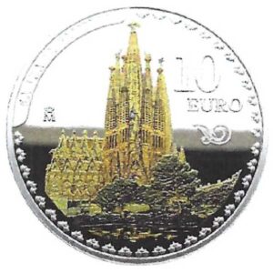 PREVENTA - ESPAÑA 2026 10 EUROS PROOF – 8 REALES “100 ANIV. DE ANTONIO GAUDI - SAGRADA FAMILIA” BE – PP.