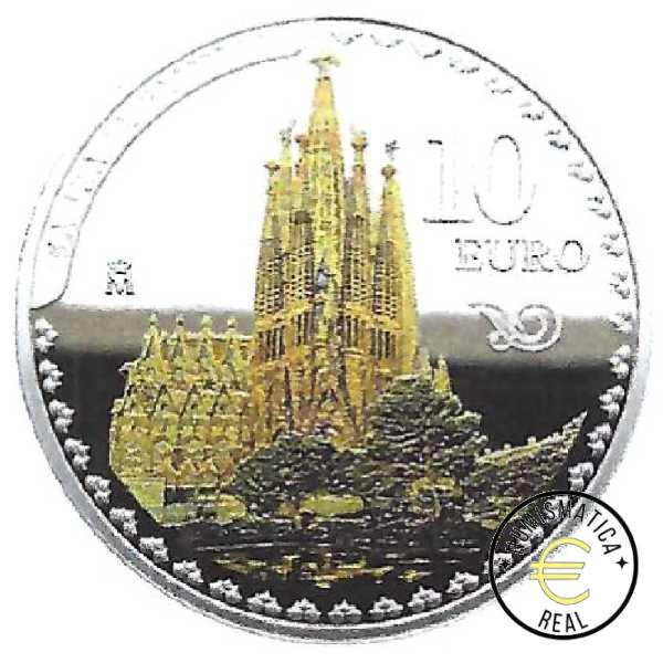 PREVENTA - ESPAÑA 2026 10 EUROS PROOF – 8 REALES “100 ANIV. DE ANTONIO GAUDI - SAGRADA FAMILIA” BE – PP.