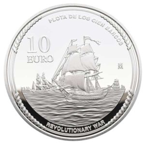 ESPAÑA 2026 10 EUROS PROOF – 8 REALES “250 ANIV. INDEPENDENCIA DE LOS EE. UU. - ALMIRANTE LUIS DE CORDOBA - FLOTA DE LOS 100 BARCOS” BE – PP.