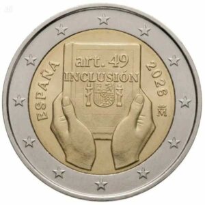 ESPAÑA 2026 2 EUROS CONMEMORATIVA UNC "ESPAÑA Y LA DISCAPACIDAD: PROTECCION, DERECHOS E INCLUSION" S/C.