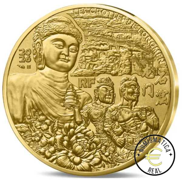 FRANCIA 2026 1/4 EUROS CONMEMORATIVA UNC "UNESCO - CUEVAS DE LONGMEN" S/C.