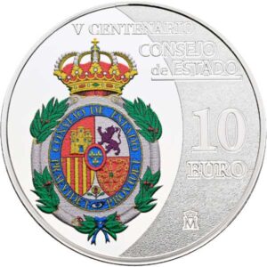 ESPAÑA 2026 10 EUROS PROOF – 8 REALES “V CENTENARIO DEL CONSEJO DE ESTADO” BE – PP.