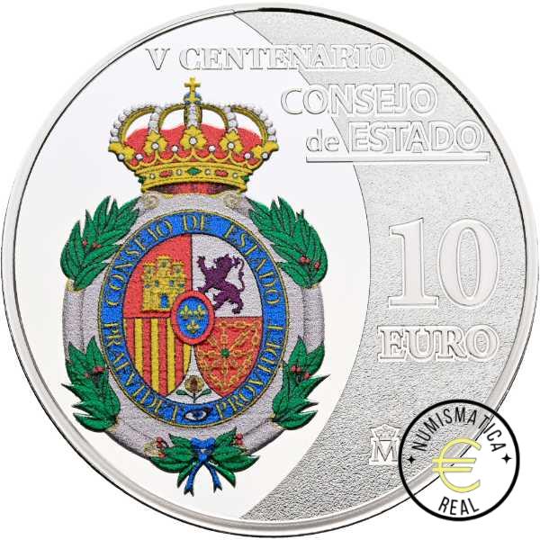 ESPAÑA 2026 10 EUROS PROOF – 8 REALES “V CENTENARIO DEL CONSEJO DE ESTADO” BE – PP.