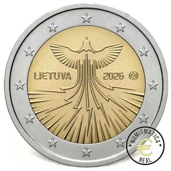 LITUANIA 2026 2 EUROS CONMEMORATIVA UNC "INDEPENDENCIA ENERGETICA DE LITUANIA" S/C.