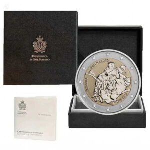 SAN MARINO 2026 2 EUROS CONMEMORATIVA PROOF REVERSO - 450º ANIVERSARIO DE LA MUERTE DE TIZIANO - EN ESTUCHE OFICIAL BE.