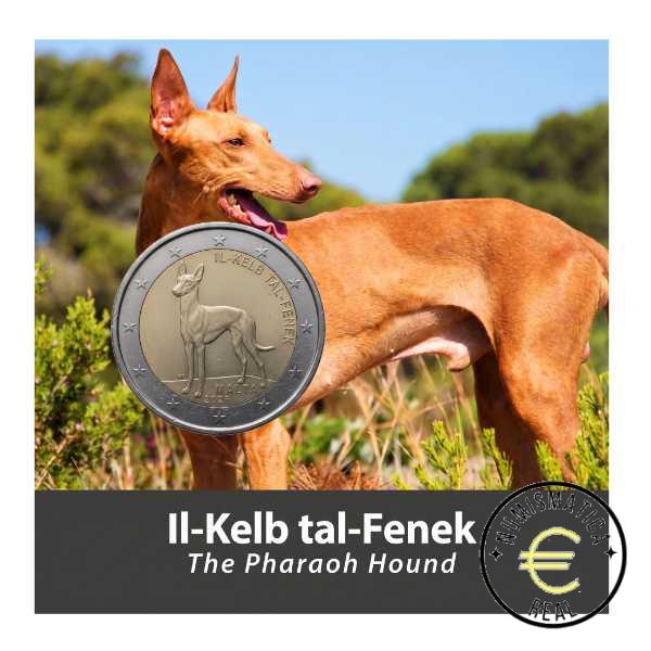 MALTA 2026 2 EUROS CONMEMORATIVA PROOF - SABUESO FARAON MALTES EN ESTUCHE OFICIAL BE - PP.