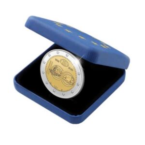 BELGICA 2026 2 EUROS CONMEMORATIVA PROOF -100 AÑOS DE SNCB "FERROCARRIL, MOVILIDAD BELGA EN TREN" - EN ESTUCHE OFICIAL PP.