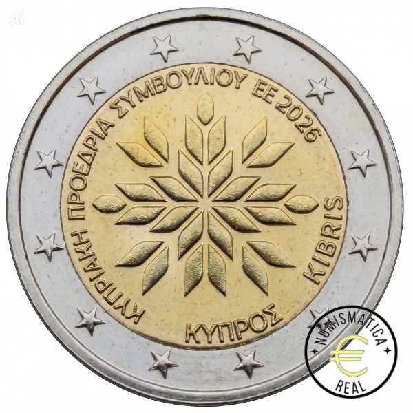CHIPRE 2026 2 EUROS CONMEMORATIVA UNC "PRESIDENCIA CHIPRIOTA DEL CONSEJO DE LA UNION EUROPEA" S/C. - Imagen 2