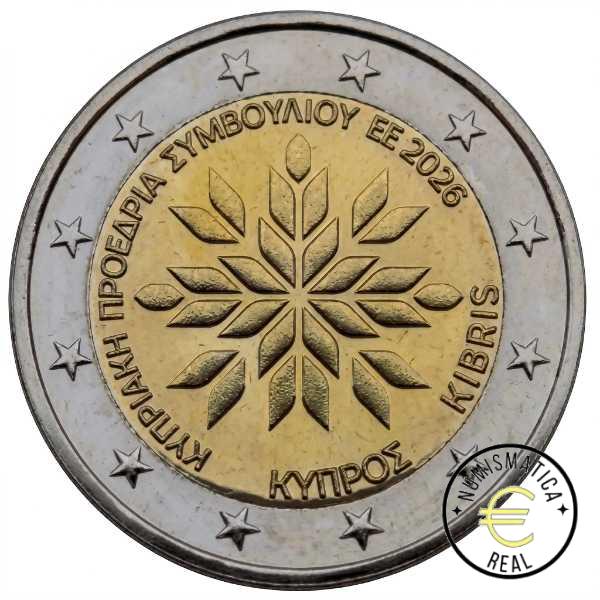 CHIPRE 2026 2 EUROS CONMEMORATIVA UNC "PRESIDENCIA CHIPRIOTA DEL CONSEJO DE LA UNION EUROPEA" S/C.