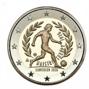 ESLOVAQUIA 2026 2 EUROS CONMEMORATIVA UNC "50º ANIV. DEL TRIUNFO CHECOSLOVACO EN LA EUROCOPA DE 1976" S/C.